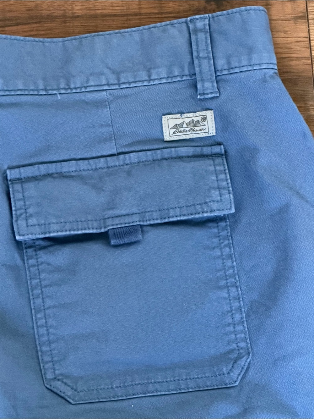 Eddie Bauer Womens Blue Chinos Straight Leg Pants 10 Tall EUC Hiking Outdoor - Picture 10 of 10